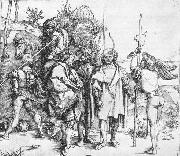 Albrecht Durer Five Lansquenets and an Oriental on Horseback oil painting artist